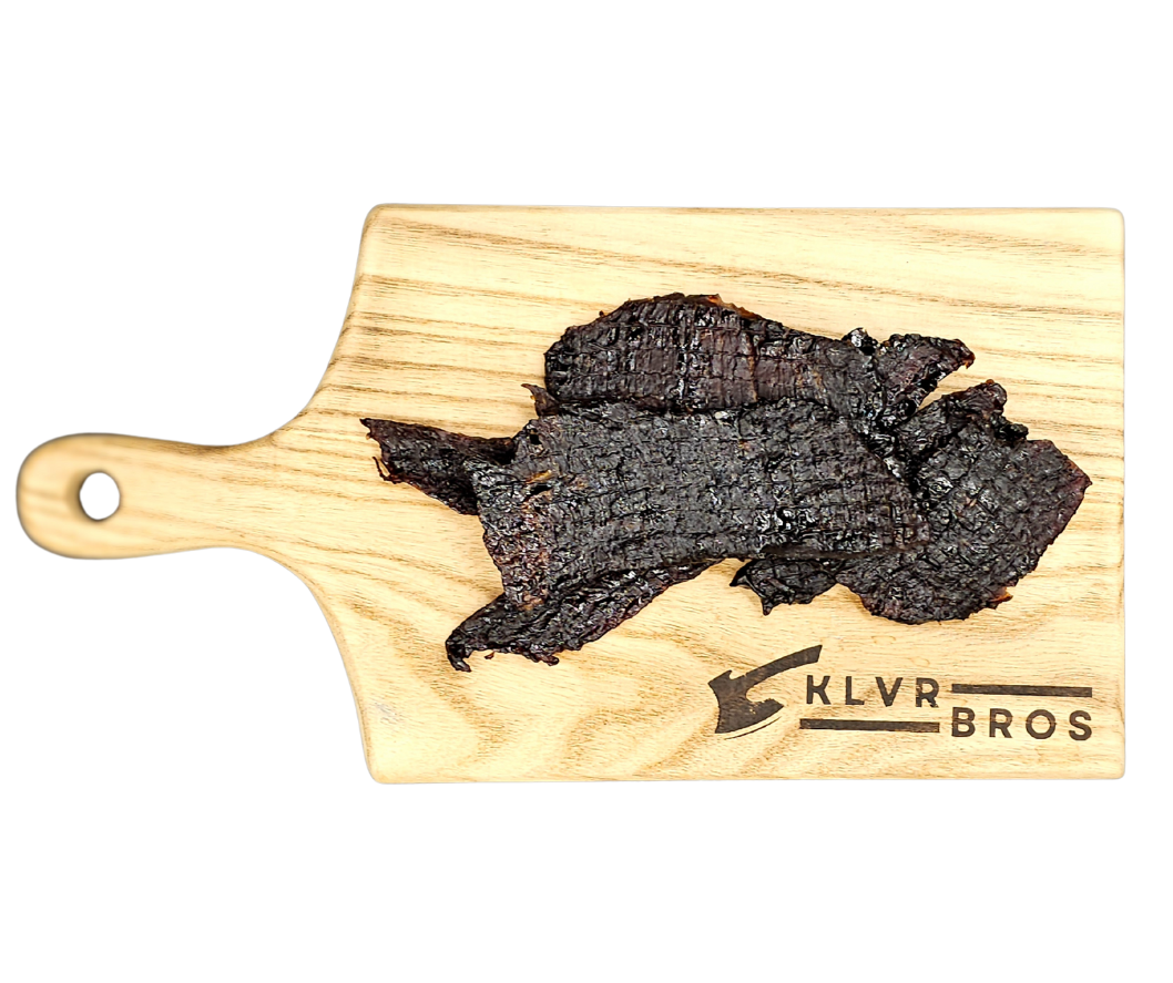 BBQ Jerky on Wooden Board