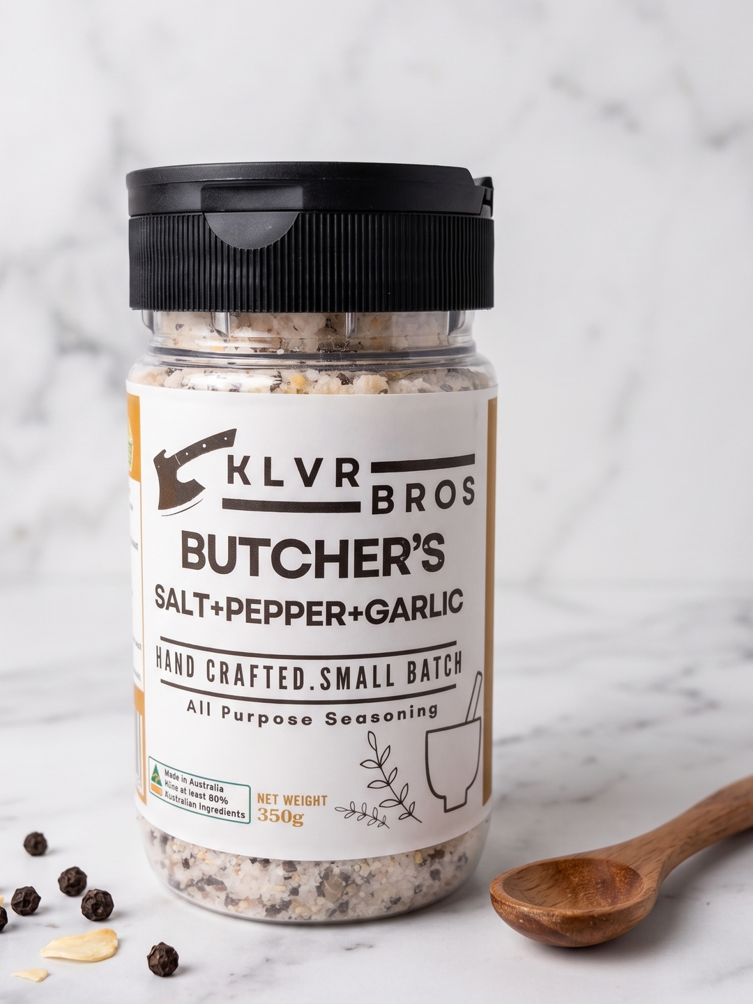 BUTCHER’S SALT + PEPPER + GARLIC (SPG)